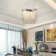 Alsup Chrome Dimmable LED Chandelier With Clear Beaded Crystals
