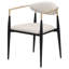Ensemble de chaises de salle à manger rembourrées en tissu Mistra (ensemble de 2)-525408470