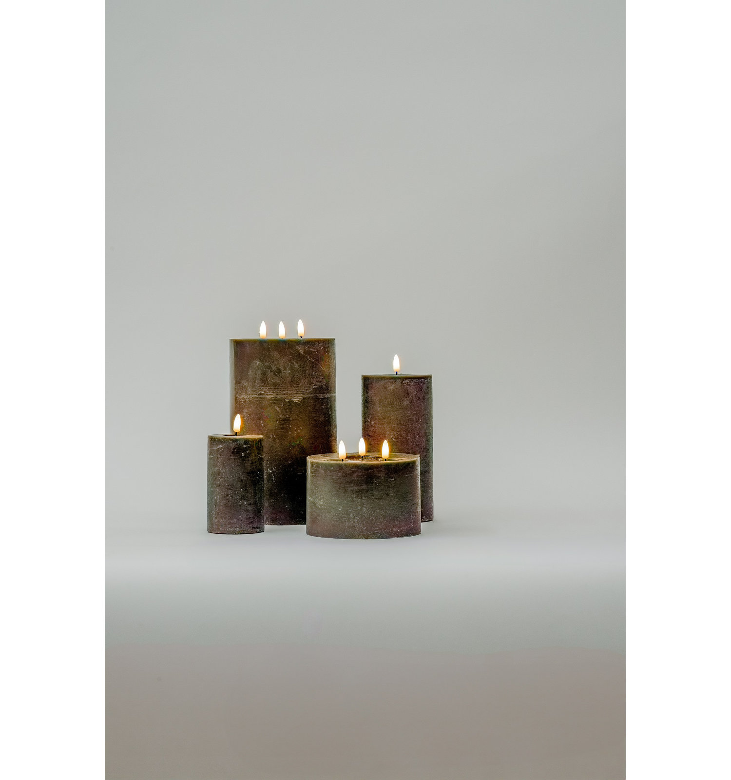 Small Flameless Pillar Candle, Black