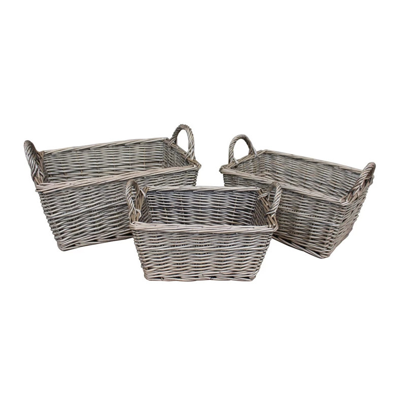Brambly Cottage Wicker Decorative Basket, 18cm H x 29cm W x 39cm D