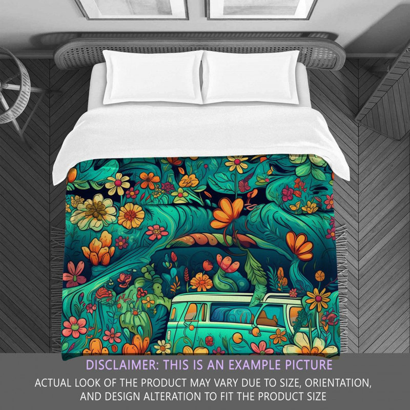 Hippie Styles Turquoise Comforter, Twin Extra Long Comforter