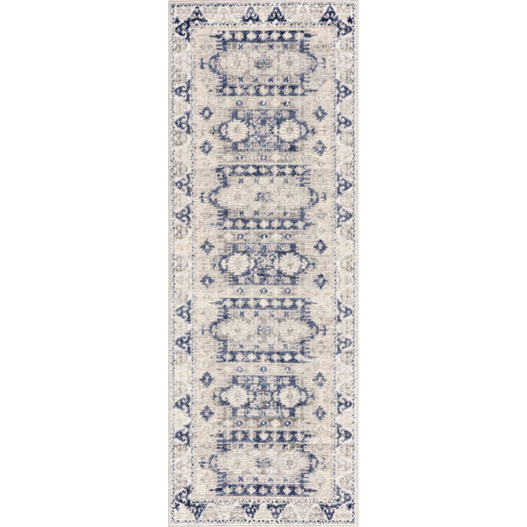 Bindin Oriental Navy Blue Area Rug