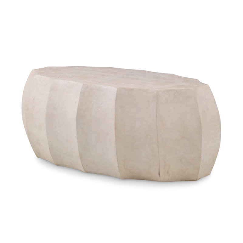 Grand Tour Stone Cocktail Table, White