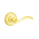 Elan Wave/Drop Privacy (Bed & Bath) Door Lever with Round Rosette