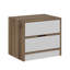 Wesa Modern Nightstand with Multiple Shelves, Walnut & White Finish, 21.3 x 15.7 x 18.5 inches | 100% Melamine Coated Particle Board, Thickness: 0.7 inches | Stylish & Functional Storage Solution for Bedroom Decor-110450514