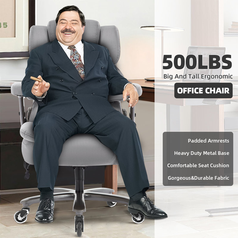 Fauteuil de bureau ergonomique Wayfair Nagib, Gris
