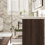 Wauconda Meuble-lavabo double en chêne gris avec plateau en acrylique et lavabos intégrés