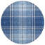 Tapis intérieur lavable rond 8 pi bleu marine et noir ivoire