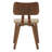 Hoyal Mid-Century Modern Dining Chair - Stained Wood Open Back Accent Chair - Luxury Leather MCM Seating in Single, Set of 2, and Set of 4-1048663726-1040553264