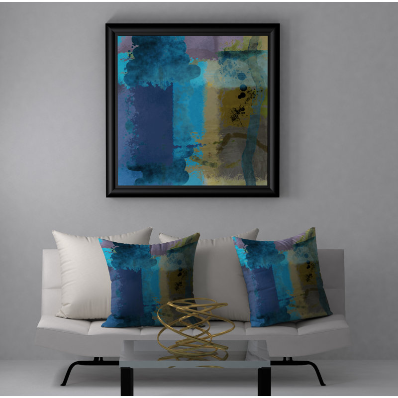 Abstract Throw Pillow, 18" x 18"