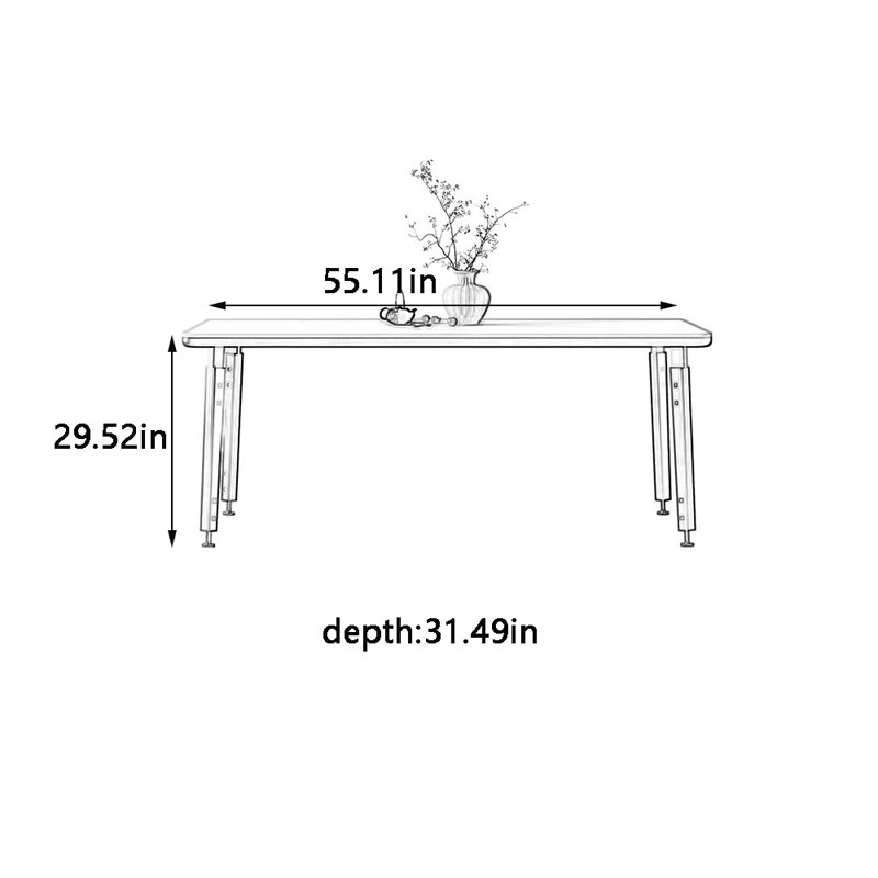 Table de salle à manger Retro, H 29,52 po x L 55,11 po x l 31,49 po