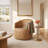Deryn Leather Swivel Barrel Chair-1516899874