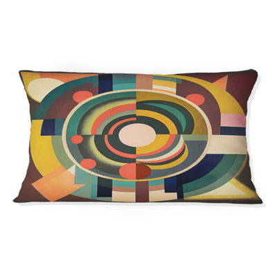 Coussin Mid-Century Vintage Circular Visions I - Abstract Midcentury