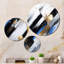 Blue Gold Bold Stripes I Abstract Wall Decor on Metal