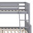 Twin Over Full Rubber Wood Bunk Bed With Trundle,  Convertible Bed, With Twin Size Trundle-106342069