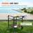 Outdoor Grill Dining Cart With Double-Shelf, BBQ Movable Food Prep Table, Multifunctional Foldable Iron Table Top, Portable Modular Carts For Pizza Oven, Worktable With 2 Wheels, Carry Handle
