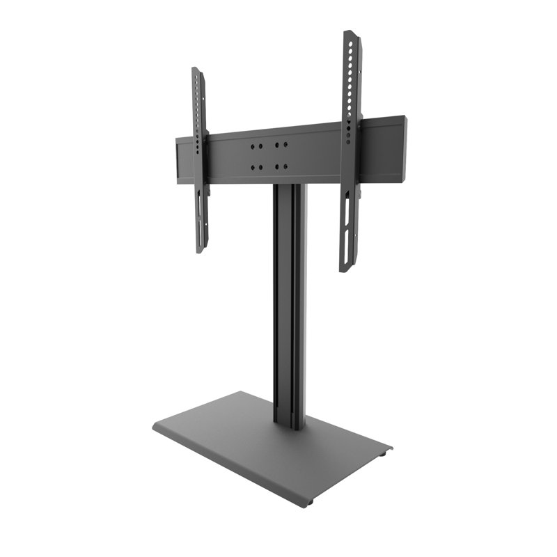 Adjustable Swivel 25.6" Black Desktop TV Stand for 37"-65"