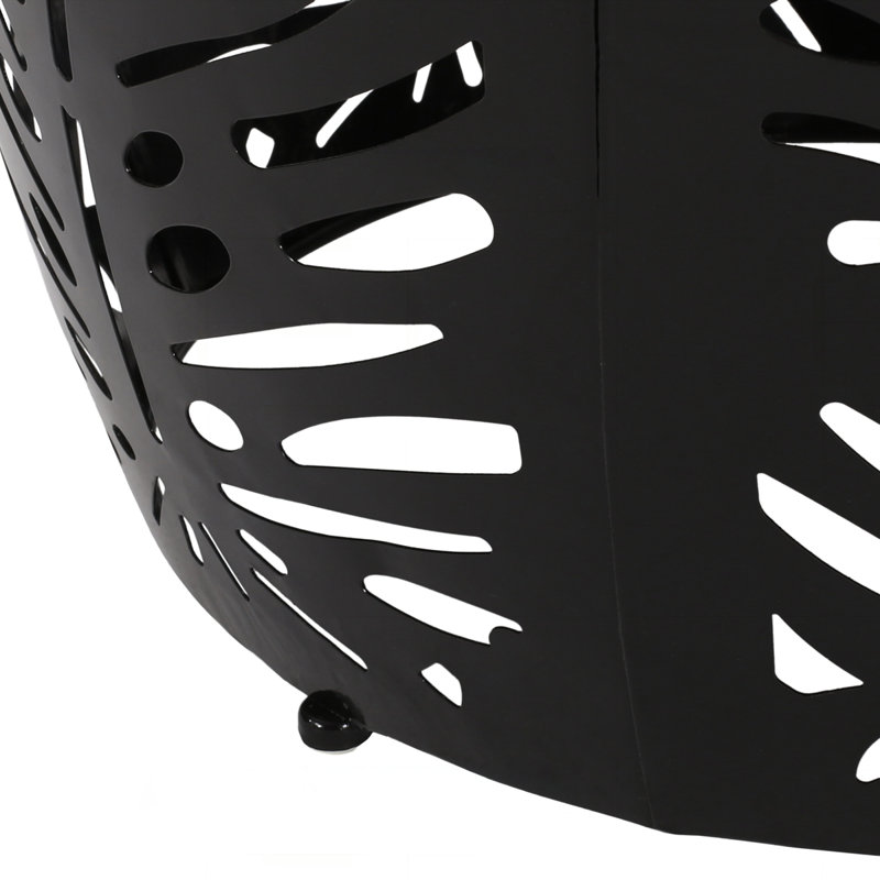 Metal End Table, Black