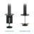 Mount-It Double Monitor Desk Stand Arm | Two Articulating Arms Fit Two Screens 17 - 27 in. Computer