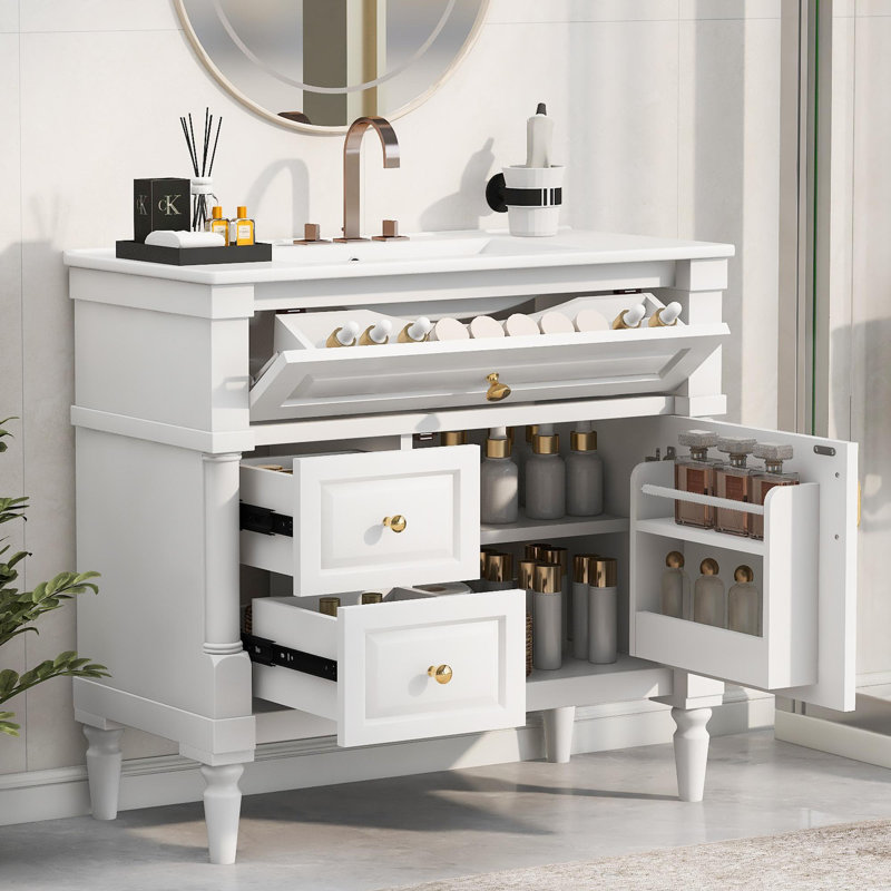 Durable Elegance Vanity, White
