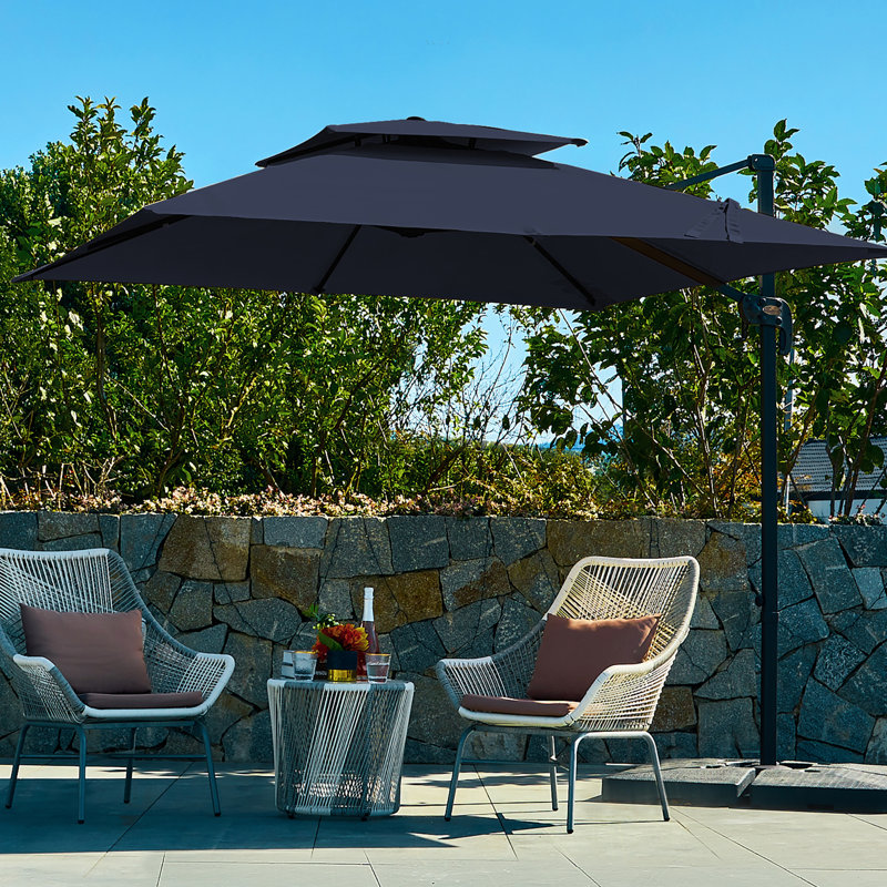 Parasol carré en porte-à-faux 9 pi Sizer, Marine