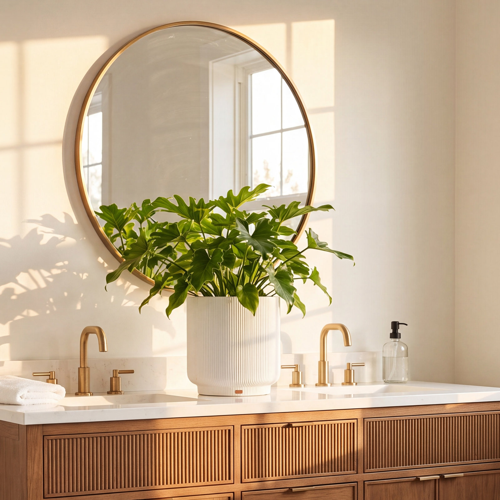 Lotus Round Concrete Vessel Sink, Tulum White