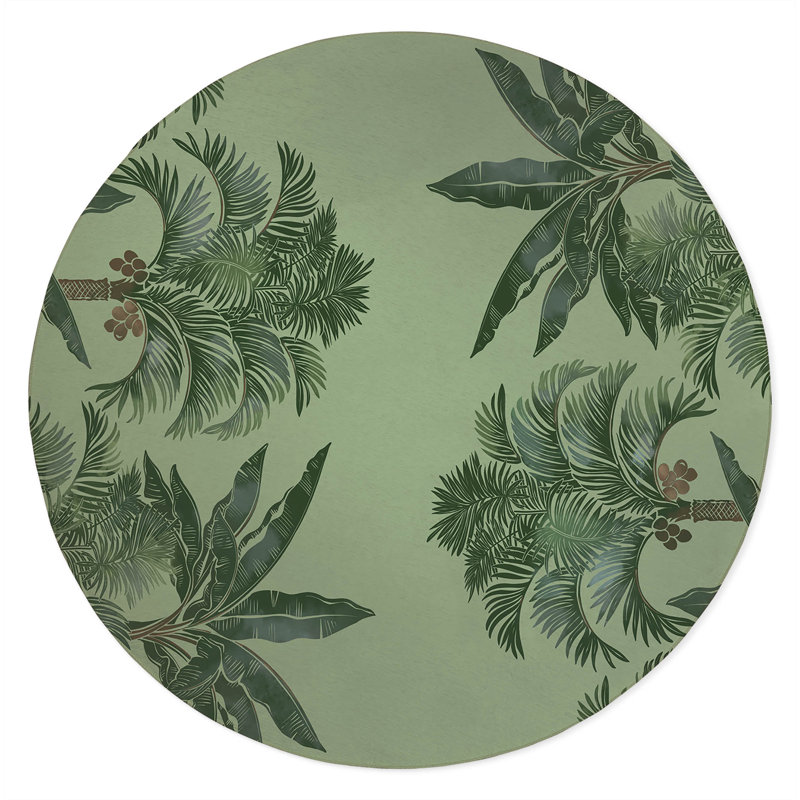 Tapis extérieur In the Jungle, Rond 5 pi