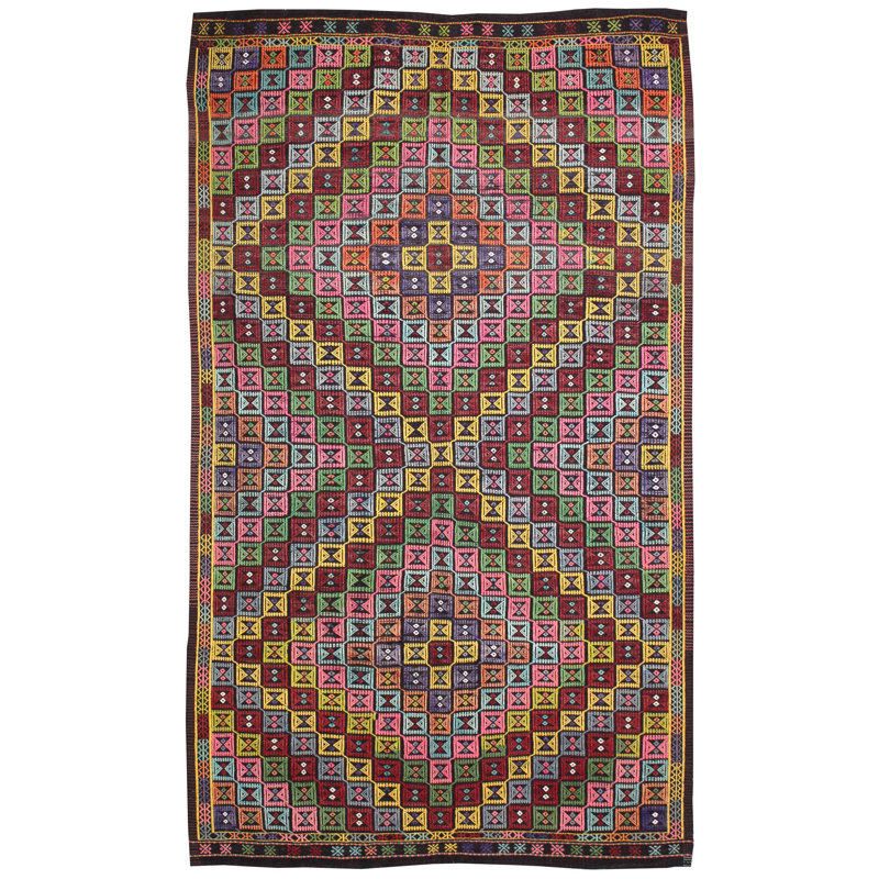 Tapis unique brun / framboise / cacao 6 pi 8 po x 11 pi 2 po Jijim