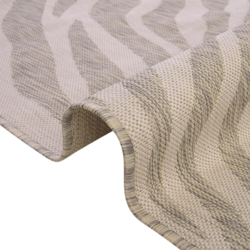 Tapis d'intérieur / extérieur gris à imprimé animal Tullyrusk, Rectangle 3 pi x 5 pi 5 po