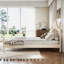 Grand lit plateforme avec tête de lit chic, structure de lit en bois massif avec support à lattes, pas de sommier tapissier et conception basse à terre, beige-536017716