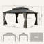 Pavillon de jardin en acier galvanisé avec double toit en pente-90271489-92597326