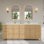 Ensemble de meuble-lavabo double autoportant 84 po avec plateau Pendry