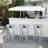 Mel Swivel Steel Counter Stool with Steel Frame