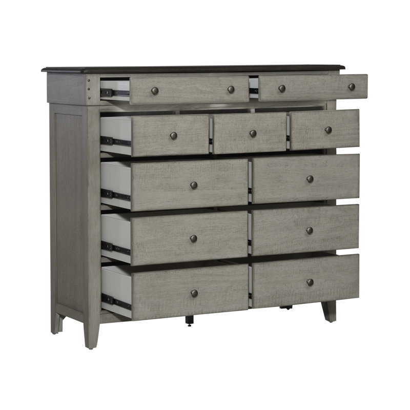 Commode double 11 tiroirs l 54 po Cathleen