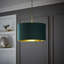 Afzaal Linen Blend Drum Lamp Shade ( Slip-On ) in Green-570475326