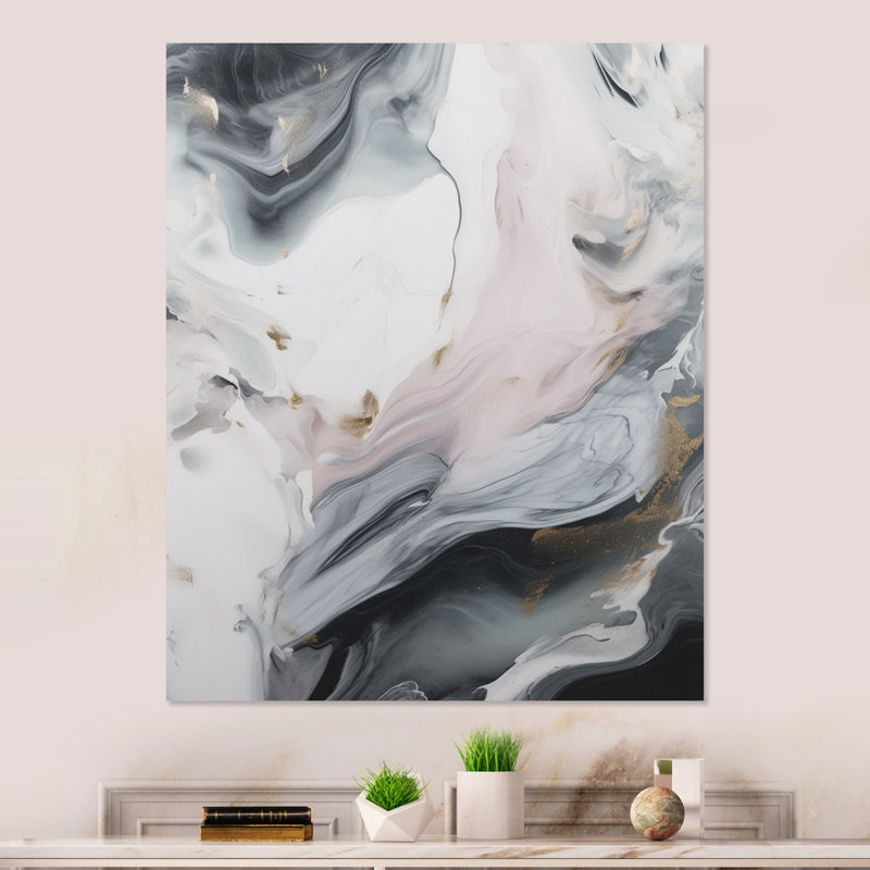 Glam Abstract Wall Decor on Metal, 40" H x 30" W x 1" D