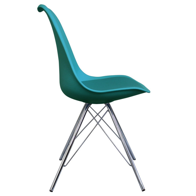 Topeka 45cm H Upholstered Side Chair, Teal