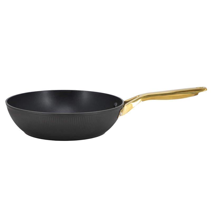 Wok rond en aluminium antiadhésif noir de 11 pouces Oster Abbottsford