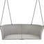 Balancelle suspendue, gris, coussin supplémentaire, quincaillerie robuste toutes saisons 2 avec coussin et coussins réglables