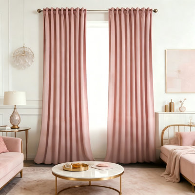 Velvet Curtains 2-Panel Set–Light Filtering Thermal Insulated Drapes, Rod Pocket & Back Tab Design for Living Room, Bedroom, Office