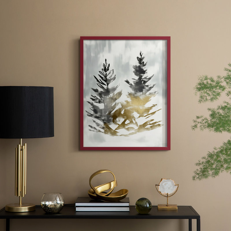 Reproduction encadrée - bois massif, H 11 po x l 9 po, Rouge