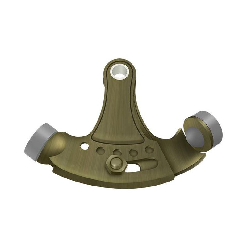 Butoir à charnière Deltana HPA69U5, monté sur charnière, réglable en laiton antique, Laiton antique