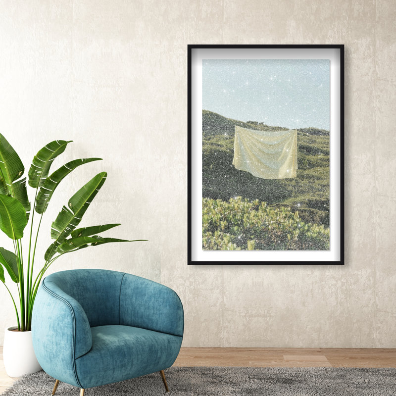 Floating Cotton II Print by Oliver Gal, 16.5"H x 11.5"W, Black Shadowbox