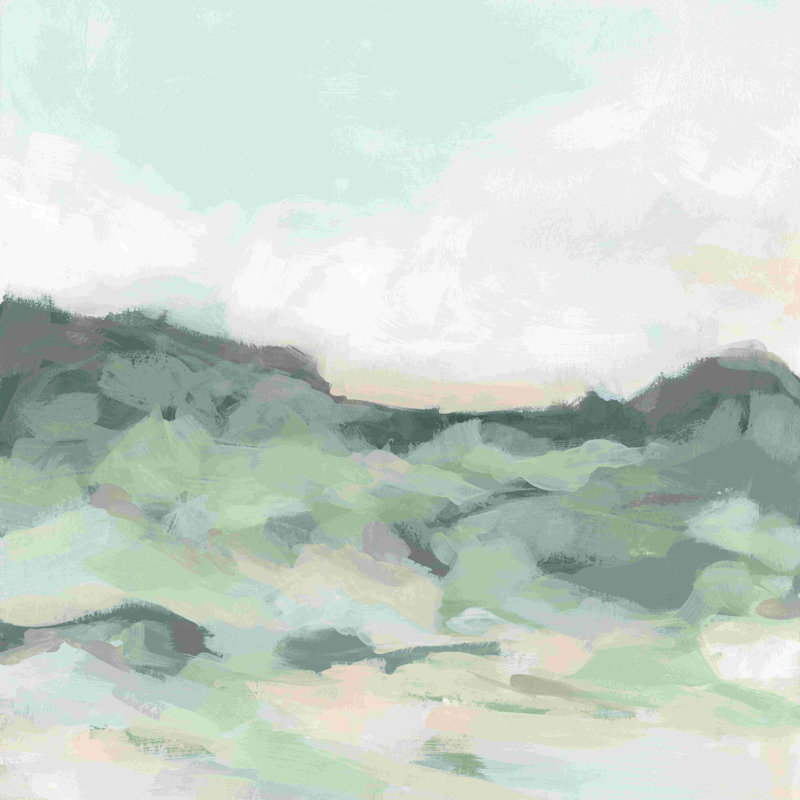Mint Vista I - Wrapped Canvas Print, 12" H x 12" W  