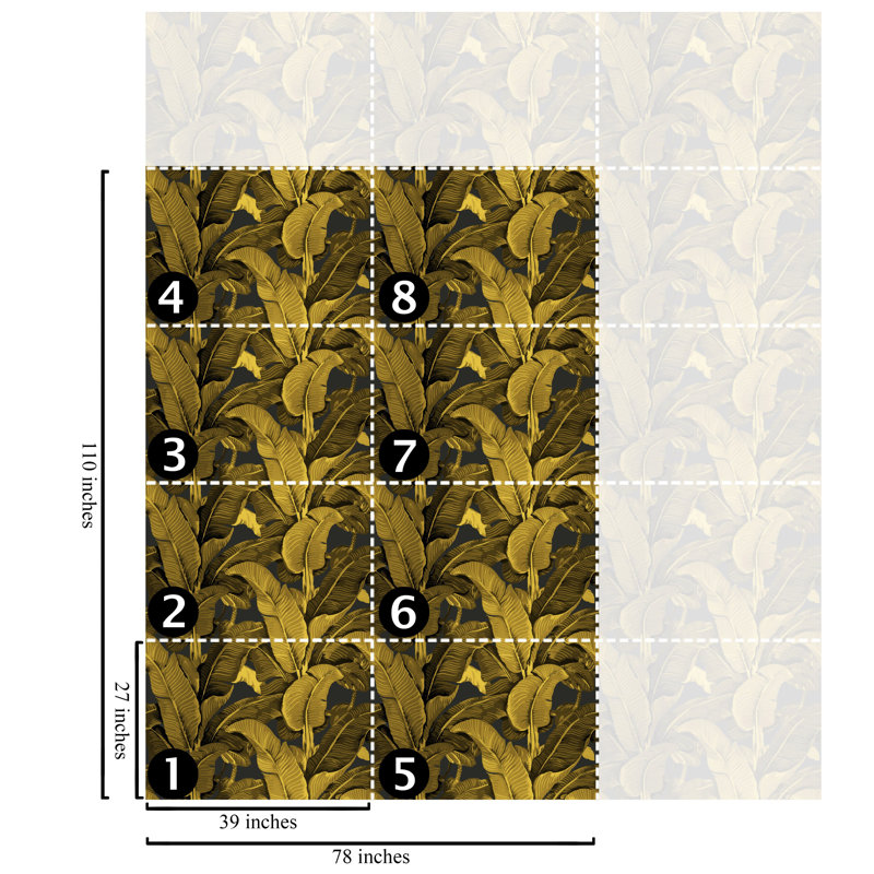 Golden Banana Leaves Wallpaper
