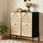 Armoire à chaussures pour hall d'entrée avec 4 portes rabattables, armoire à chaussures réglable pour économiser de l'espace, l 9,3 po x l 39,4 po x H 34,7 po-906388430