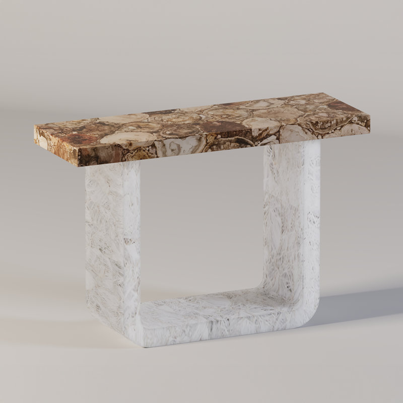 Contour Console Table, Petrified Wood