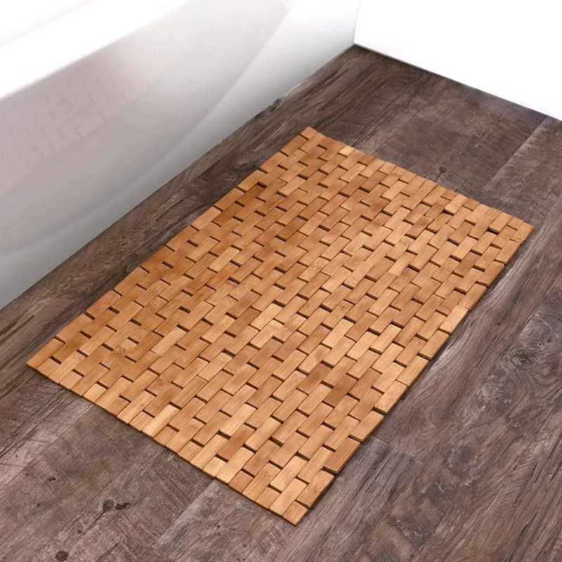 Freels Bamboo Non-Slip Bath Mat