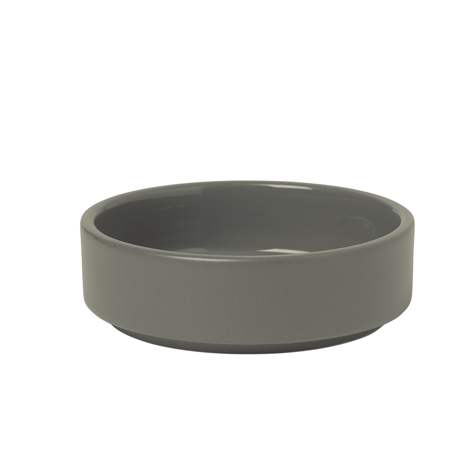 PILAR Stoneware 3.8 oz. Dessert Bowl, Pewter
