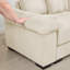 Canapé modulaire surdimensionné surdimensionné en nuage, canapé modulaire convertible, accoudoirs très larges avec repose-pieds, tissu en velours côtelé de qualité supérieure, conception ergonomique, assemblage facile, pour le salon, crème